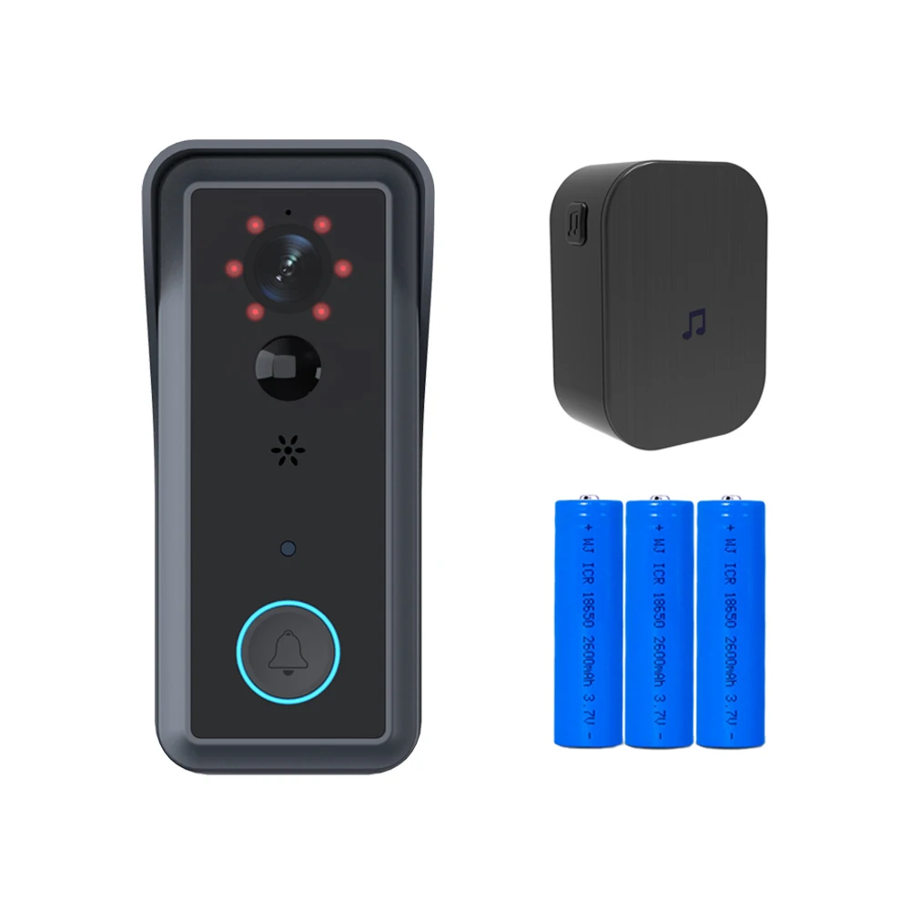 Best Waterproof Smart Doorbell Wireless Video Camera With Chime and Batteries Low Consumption Easy Installation Motion Detection