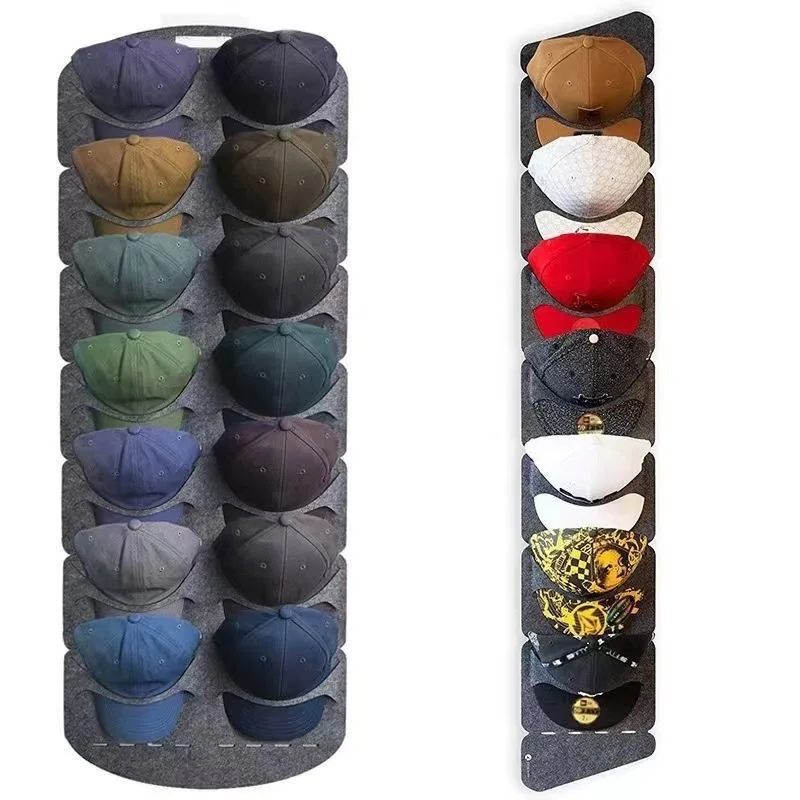 Felt hat storage and hanging bag wall mounted hat sorting rack hanging behind the door