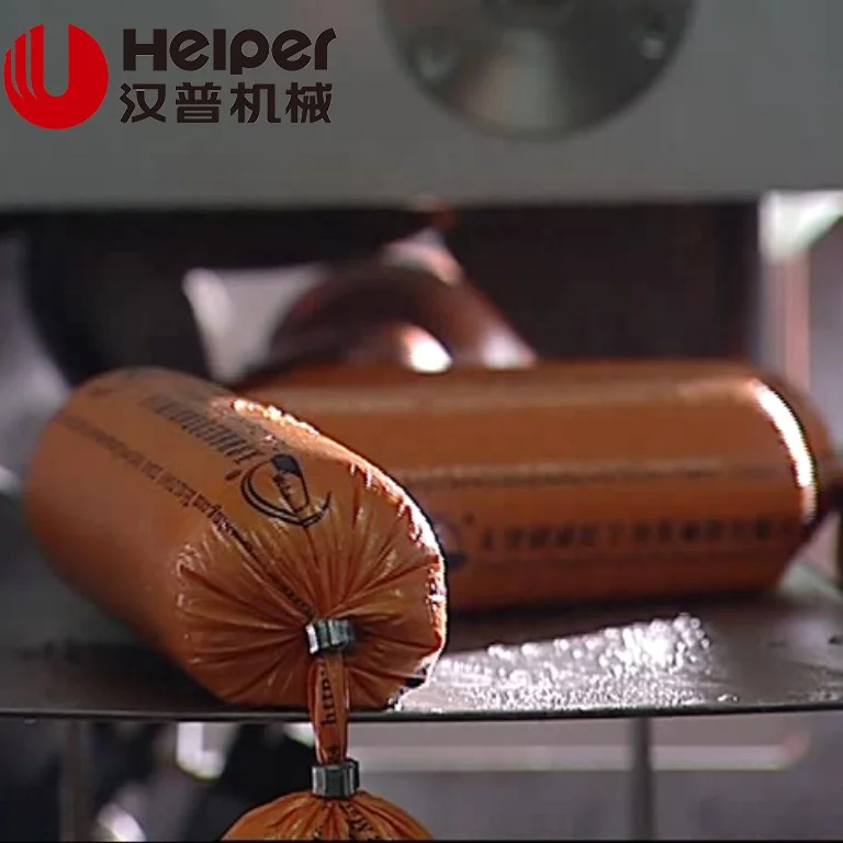 High output automatic sausage making equipments stuffer clipper clipping twisting machine