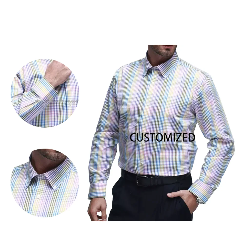 Мужская Классическая рубашка с длинным рукавом