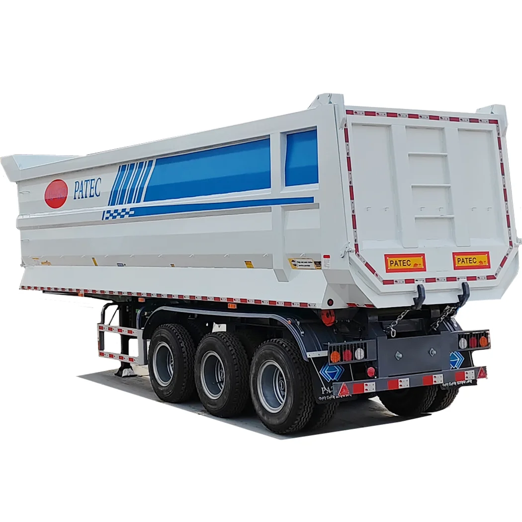 Factory Price 3 Axle U Shape Hydraulic Camions-Remorques Dump Rear End 60t 80t 100t Dump Tipper Semi Trucks Trailer