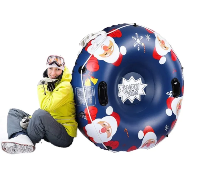 Winter Sports Inflatable PVC Snow Tube Ski Toys Outdoor Snow Sled for Adults With Big Grab