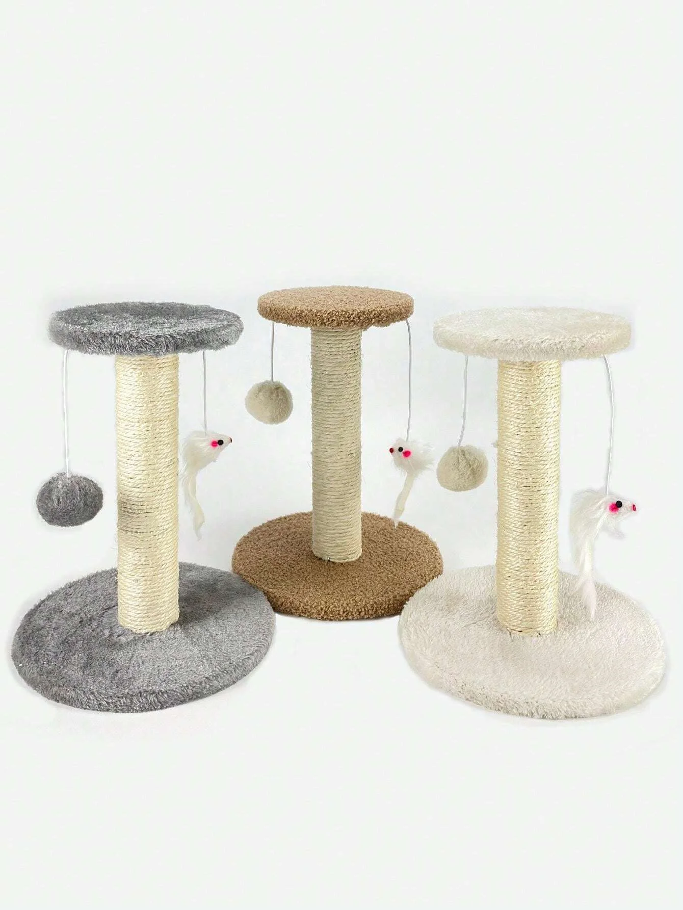 Hot Selling Factory Wholesale Scratching Post With Plush Rat-Shape Toy And Climbing Board For Cats