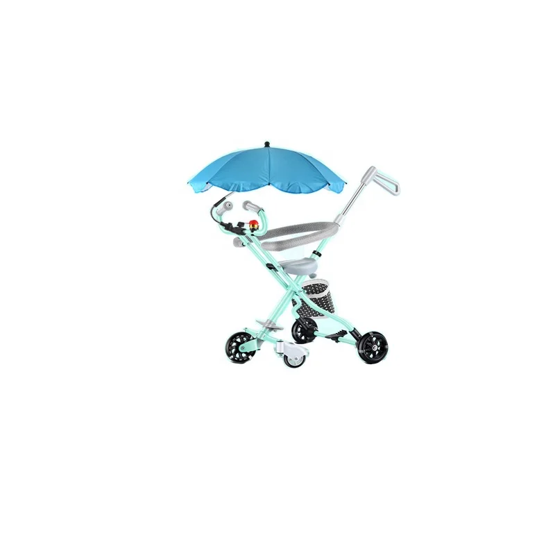 2019Popular outdoor shopping folding magic stroller,5 wheel portable baby carriage