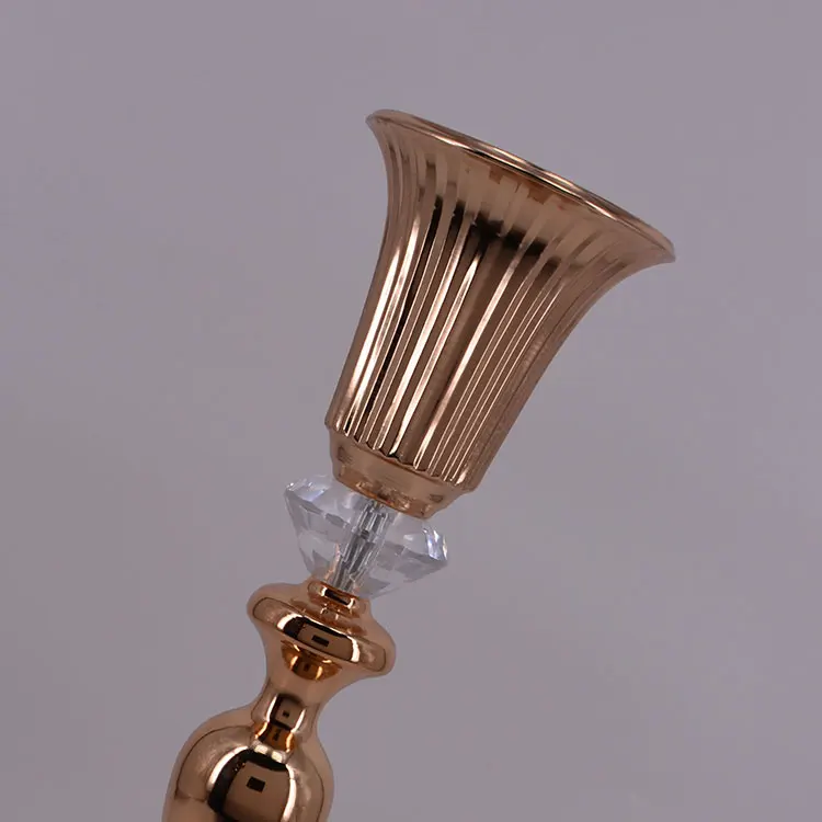 Wedding Gold Road Leader Flower Table Vase Stand For Wedding Center Piece Decoration