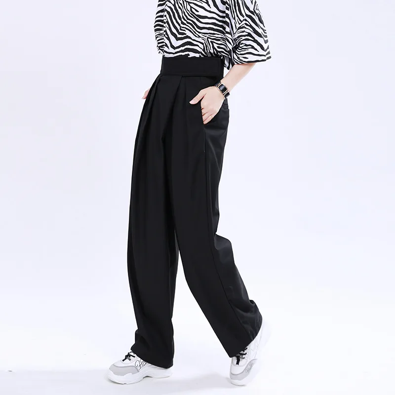 2022 Yamamoto designer  loose  trousers adjustable high waist flower bud wide leg mopping pants women1333