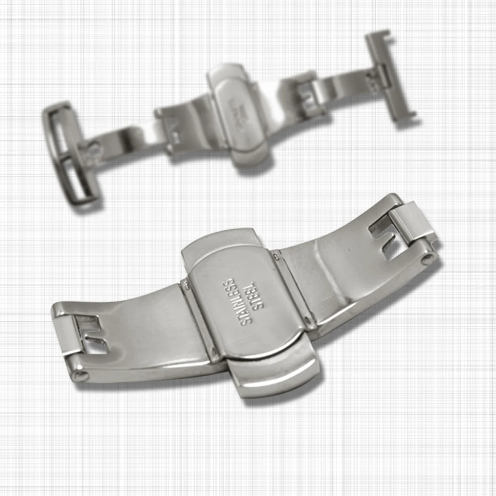 Stainless Steel 304 watch Belt folding buckle Gold and silver Double Push Buckle wrist watch parts