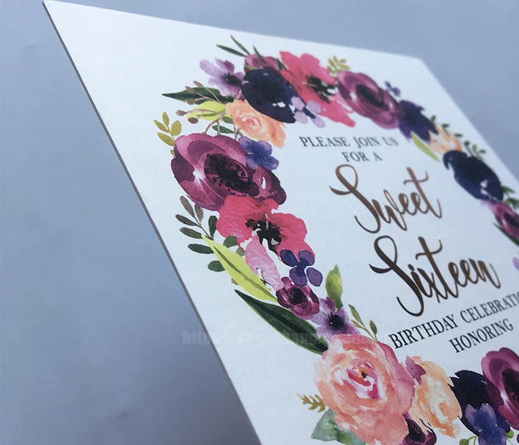 Gold stamping wedding menu cards printing  best wedding invitations