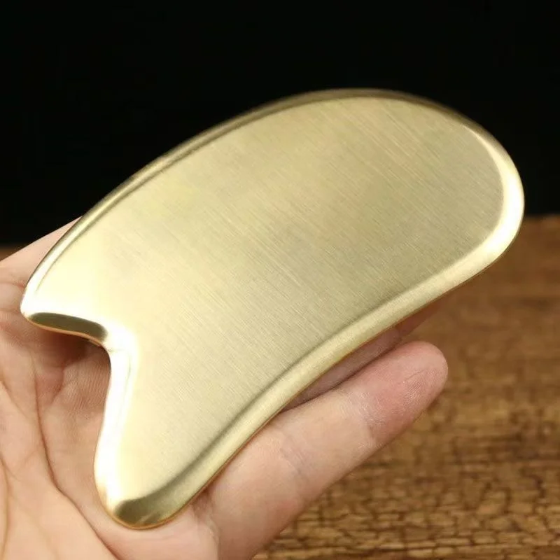 Медный массажный инструмент Gua Sha ФИЗИОТЕРАПЕВТИЧЕСКИЙ для лечения мягких тканей используемых спины ног лица рук шеи плеч