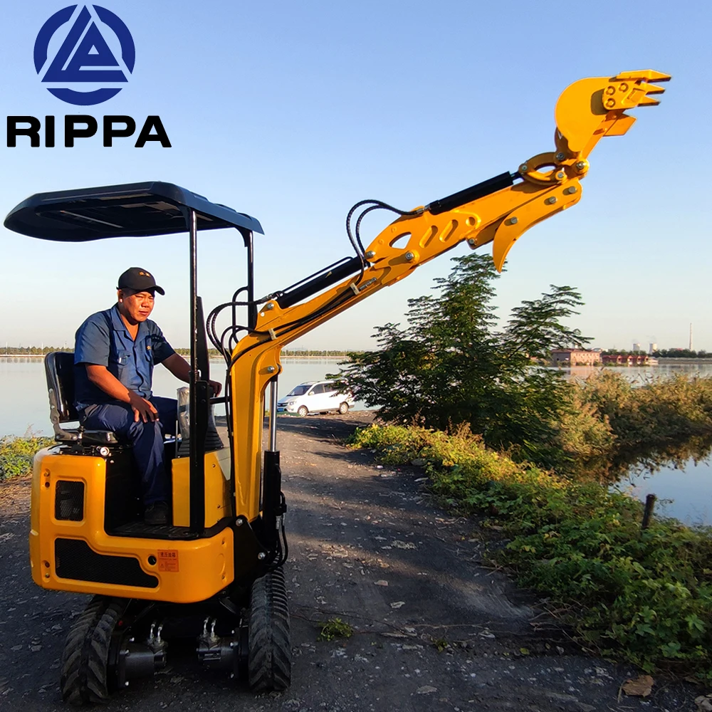 Rippa Mini Small Micro Crawler Bagger Digger Excavators Machine 2t 0.8 1.2 1.5 2 Ton 1Ton