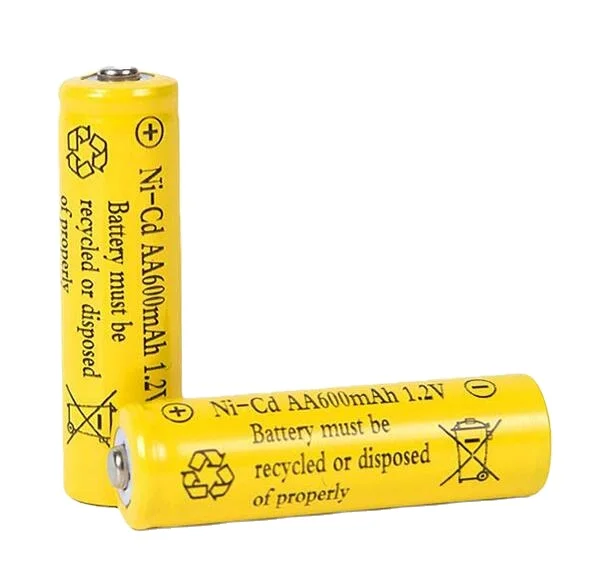 Цена по прейскуранту завода высокое качество NI-CD батареи AA Размер 1 2 V 600mAh перезаряжаемые-гидридных и никель-кадмиевых типов аккумуляторов батарея для сотового телефона