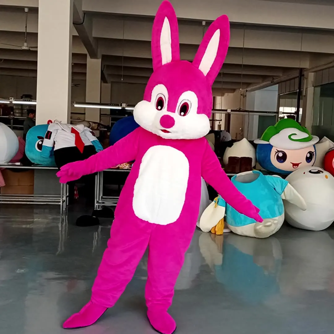 Kinqee High Quality Inflatable Character Bunny Mascot Costume Giant Life Size Inflatable Mascot For Sale