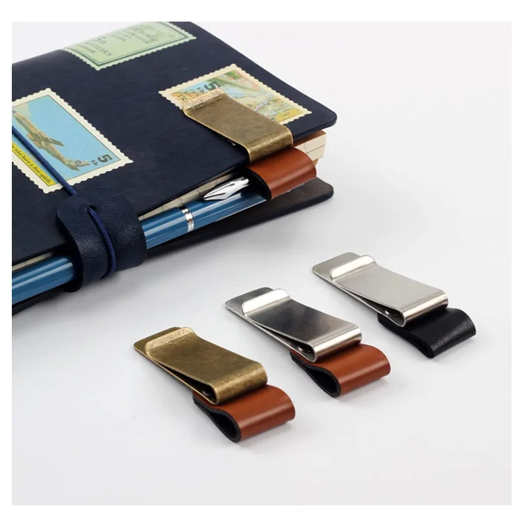 Pen Clip  Notebook Pen Loop Holder Notebooks PU Leather Pen Holder Pen Sleeve Pen Clips for Journal, Planner, Notebook