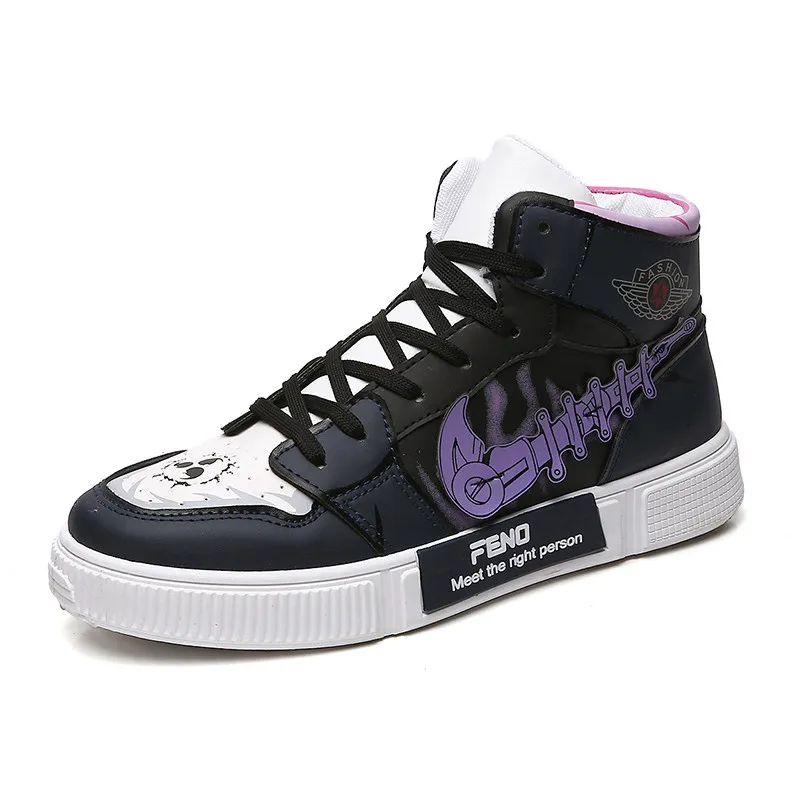 Classical Animation Printing Walking Sneakers Comics Casual Sasuke Shoes Women High Top Comic Men Sneaker Walking Style Shoes