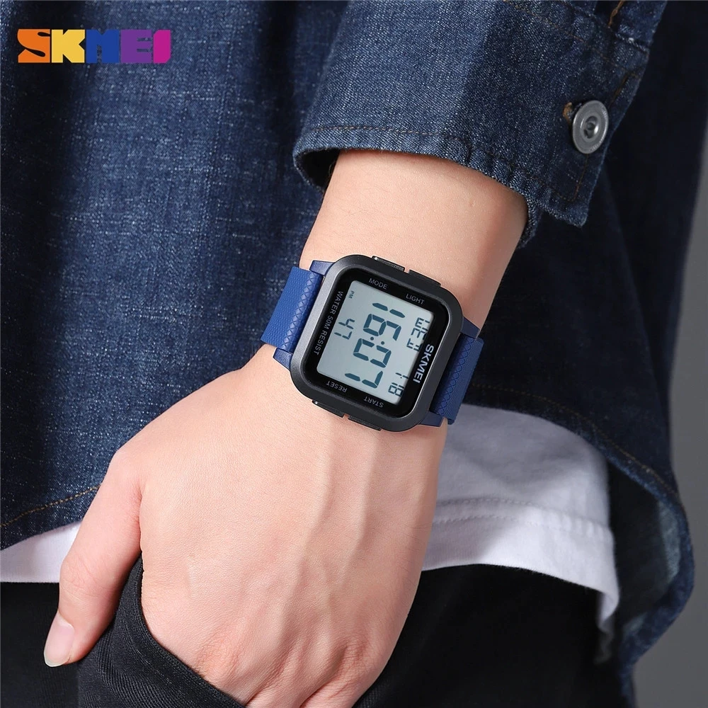 Skmei 1894 wholesale new arrival mens digital watch low price original rubber band waterproof  sports wrist watch for men