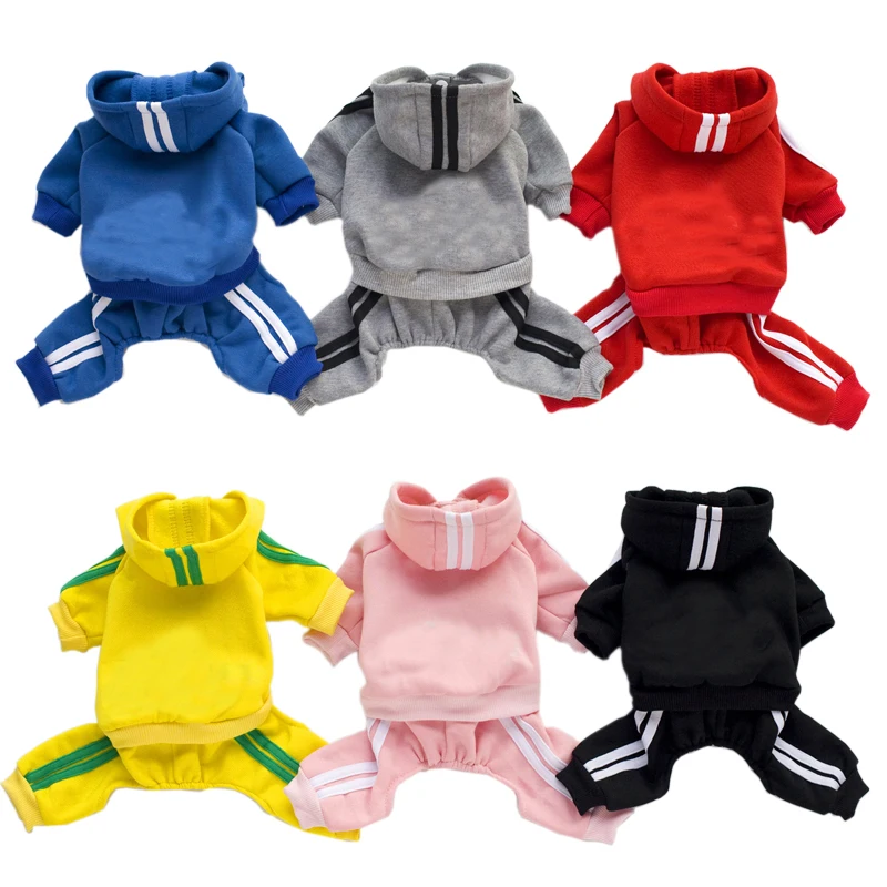 Fashion Puppy Dog Jumpsuit Overalls for Small Dogs Yorkshire Terrier Shih Tzu Coat Suit Soft Warm Clothes for Pets Dogs Clothing