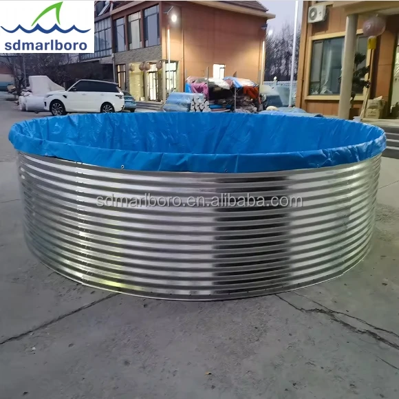 First Quality Flexible Corrugated Galvanized Steel Sheet Water Liquid Storage Aquaculture Fish Farming Tank