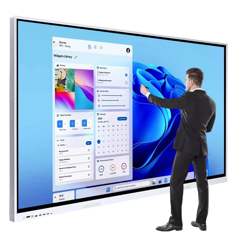 2024 Science Education Equipment 65 Inch Interactive Display Smart board 75 Inch Touch Screen Monitor Interactive Whiteboard