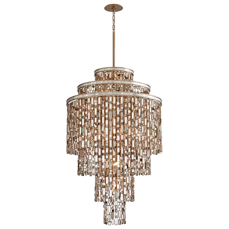 Tiffany Fixtures Chandelier Ceiling Luxury Metal Nordic Lighting Nature Sea Shell Chandelier For Living Room