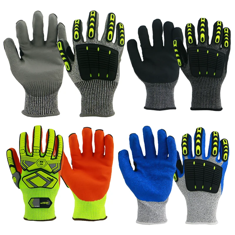 BSP impact resistant tpr anti-impact safety puncture proof work gloves safety construction anti cutting hand glove