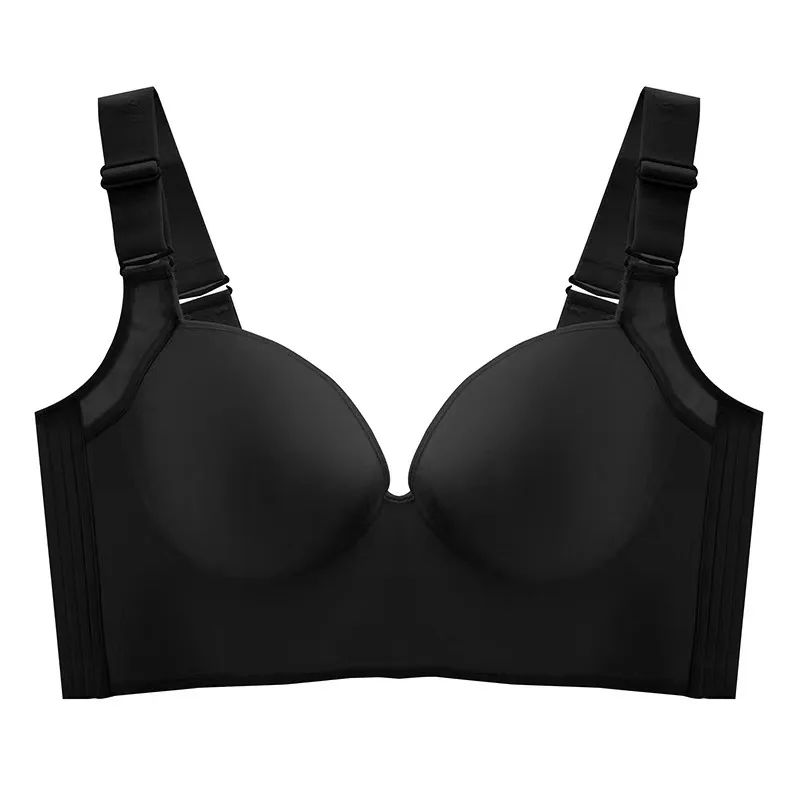 Suppliers Show Large Bra Plump Women Tighten Off The Chest Plus Size Shaping Bra Black Bra