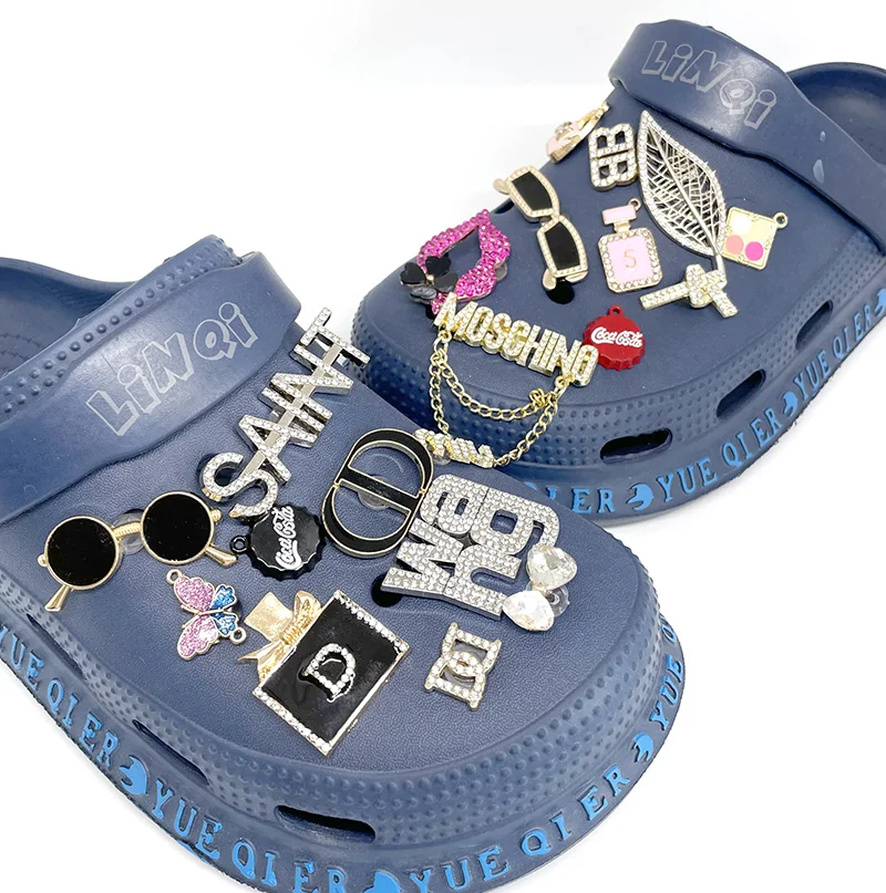 Лидер продаж, металлические украшения для обуви croc, украшения для обуви, подвески для обуви croc