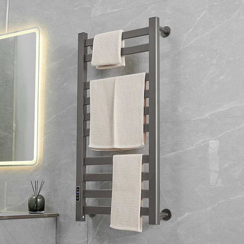 Aluminium Bathroom Towel Clothes Rack Thermostatic Smart Towel Radiator Smart Touch Screen