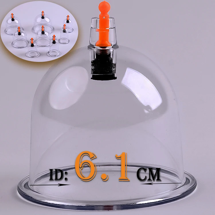 Y1 6.1CM factory sell cupping-cups anti cellulite cupping reusable cupping with Pump Vacuum Suction Cups for Body Cellulite