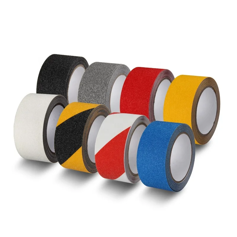 Anti Slip Hazard Warning Barrier Safety Red & White Self Adhesive Tape Roll Anti-slip Tape Ground Anti-slip Sticker
