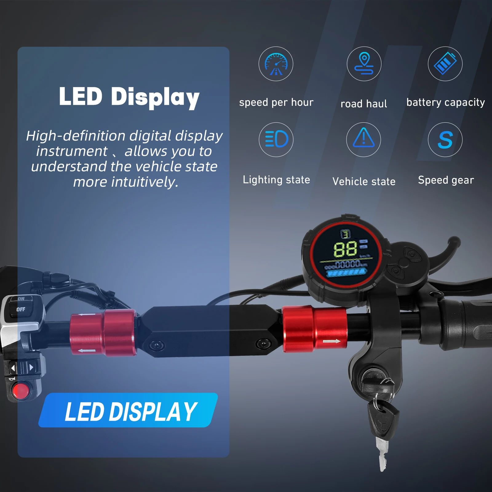 New Arrival adult electric scooter Free shipping 800w fast speed smart Display 10inch Off Road electric scooter with seat