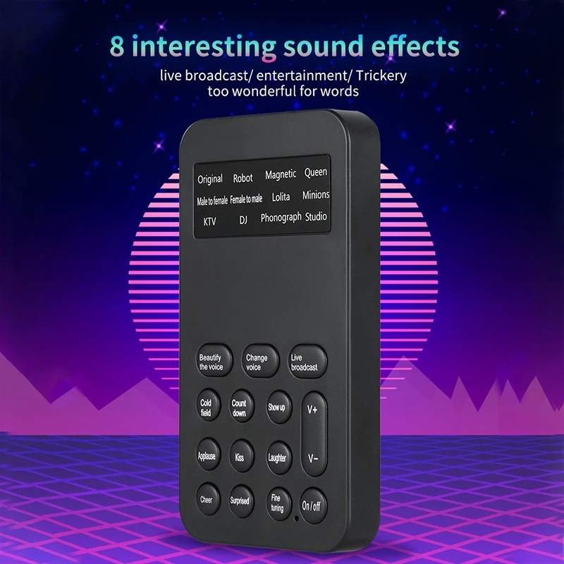 Dropshipping Customized Logo Universal Mini Sound Card Voice Changer For Mobile Phones And Computers