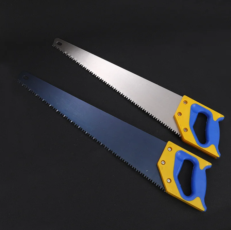 Zhixin 65Mn steel aggressive teeth hand saw with double color plastic TPR handle