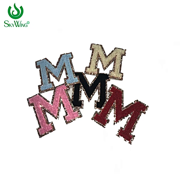 Wholesale customization Figure shape stitched border  embroidered patch for clothes