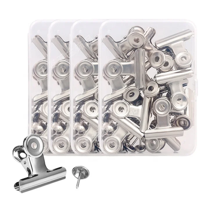 Hot Sell Bulldog Binder Clips 15Pack 1.2 Inch Metal Hinge Paper Clips Clamps for Pictures Photos Home Kitchen Office Supplies