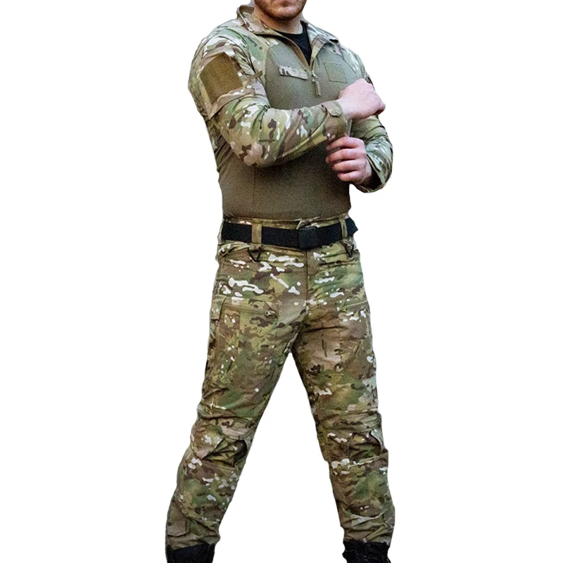 Yakeda Tactical Frog Suit Training T-Shirt and Pants Safety Camouflage Uniforms Hunting Clothes Tactical Frog Suit