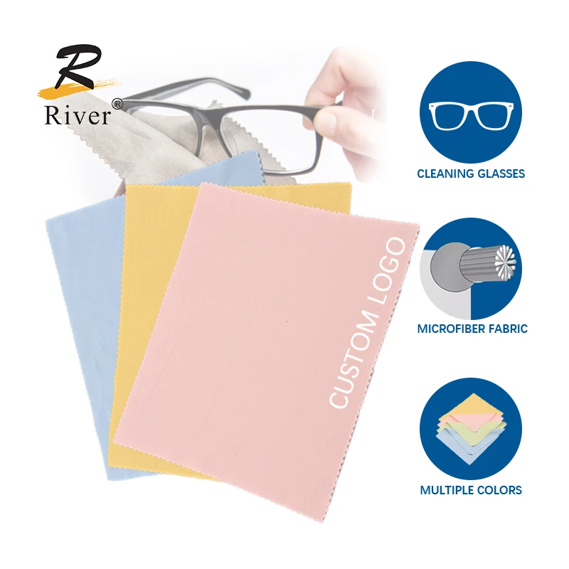 Wholesale Microfiber Screen Cleaner Wipes Custom Logo Eyewear Glasses Optical Lens Cleaning Cloth