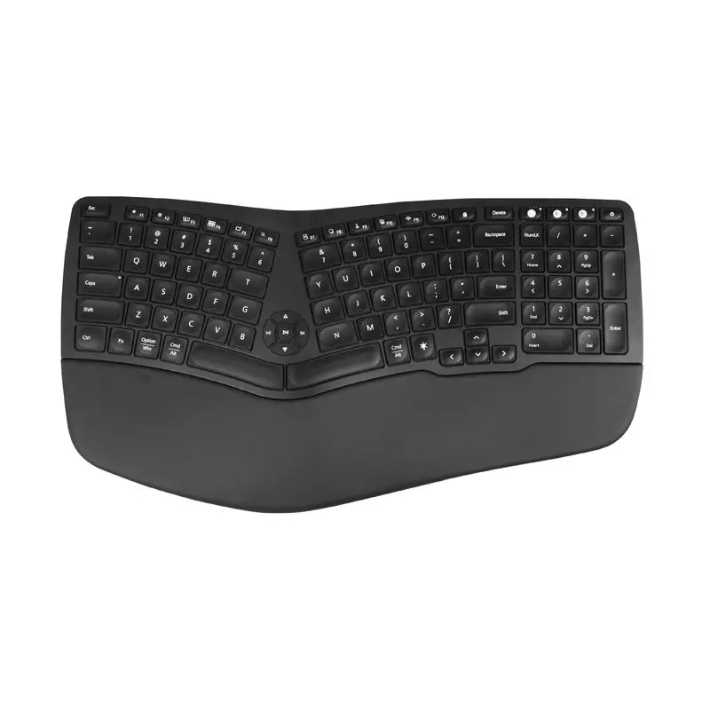 Ergonomic  wireless bluetooth gaming Quiet Split dual-mode Multi Device keyboard  2.4g/BT Rechargeable