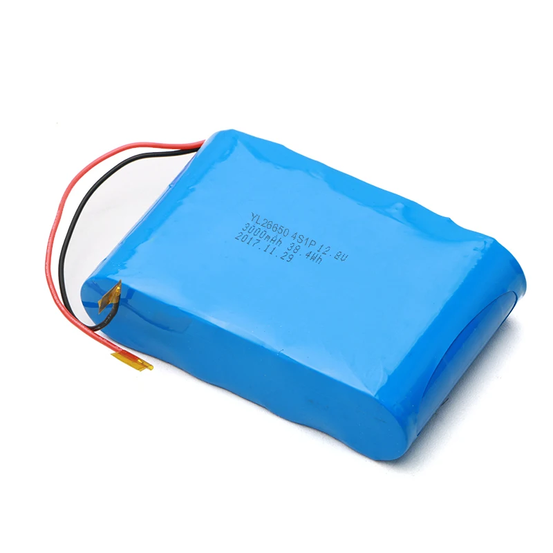 Rechargeable li-ion 26650 battery 4s1p 12.8volt lithium 26650 battery 3000mah