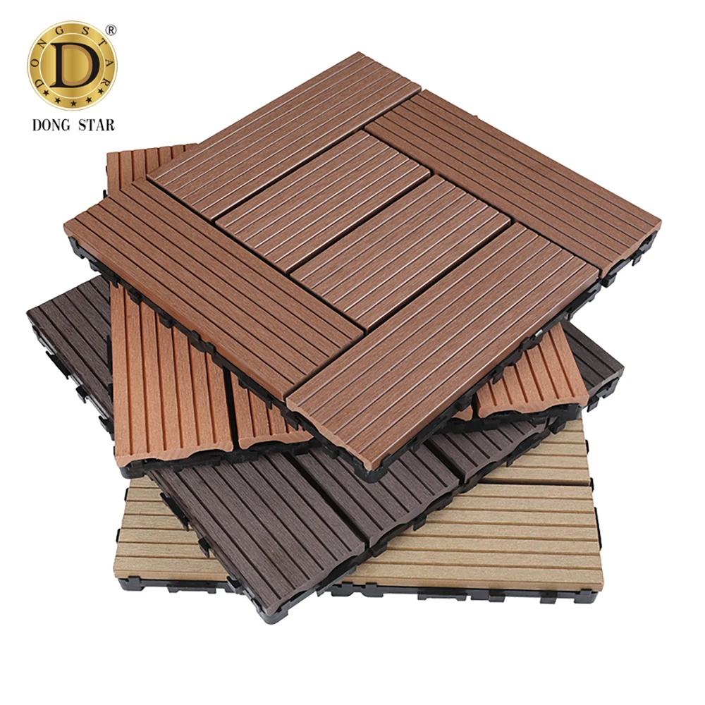Garden Terrace Interlock Floor Wood Plastic Composite Waterproof Outdoor Wpc Decking