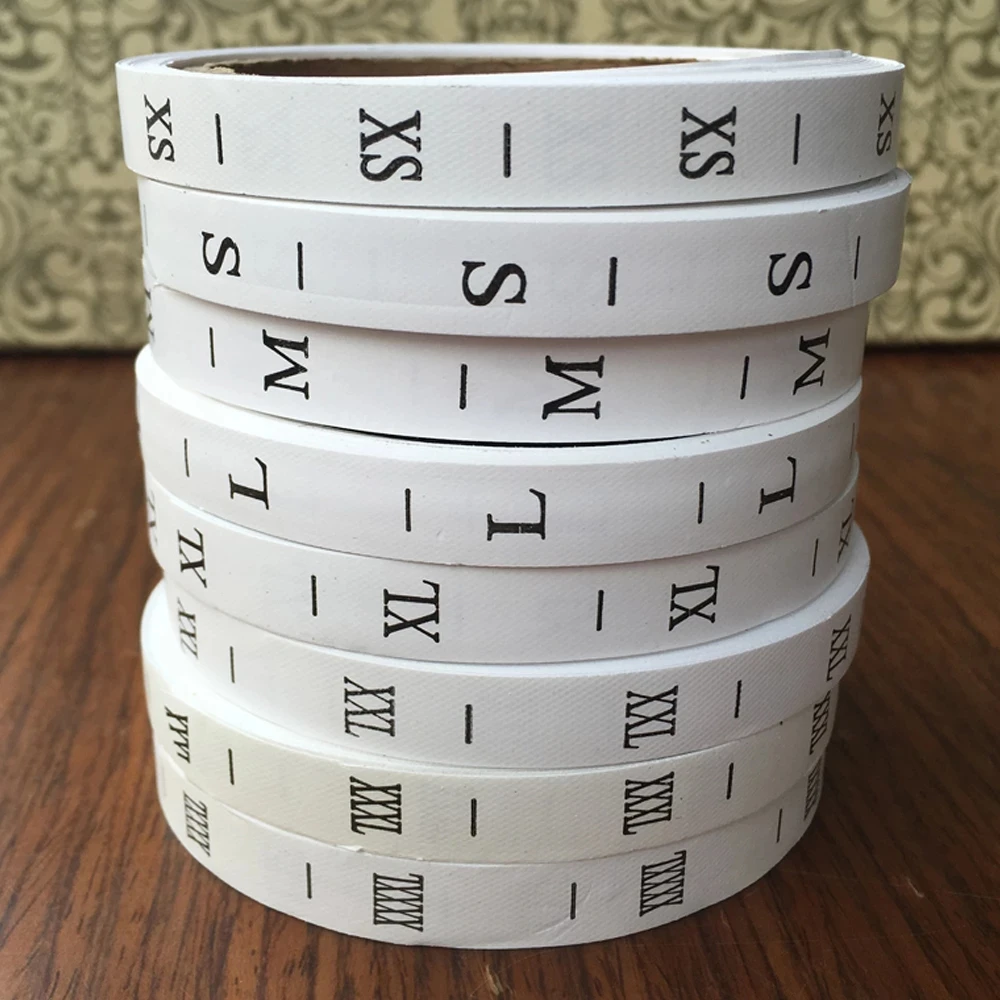 Stock wholesale  Xs S M L Xl child cloth garment size label tags