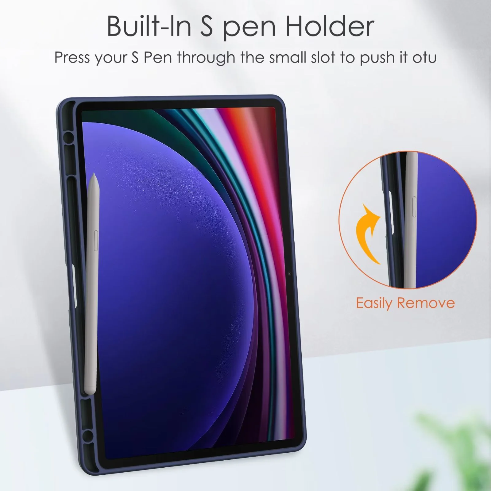 Auto Wake Sleep PU Leather Tablet Case For Samsung Galaxy Tab S9 S8 S7 S6 A8 Protect Case with Foldable Desktop Tablet Holder