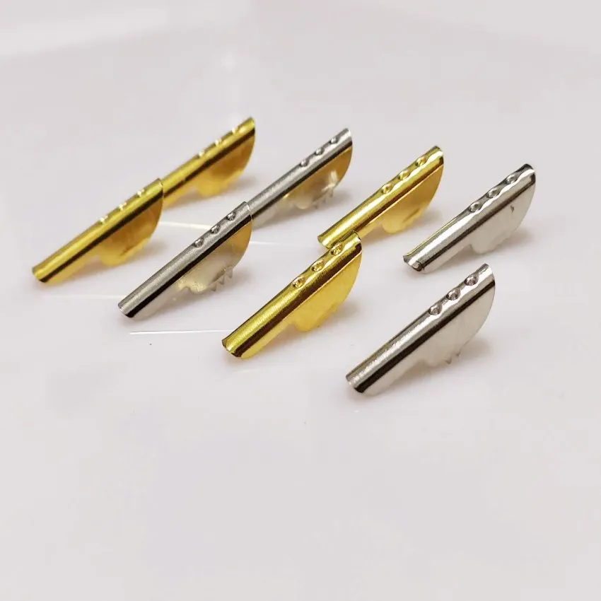 Metal Stopper Sustainable Cord End Ribbon Crimp Ends Silver Flat Iron Plating Stainless Steel Wholesale High Quality 23.5mm