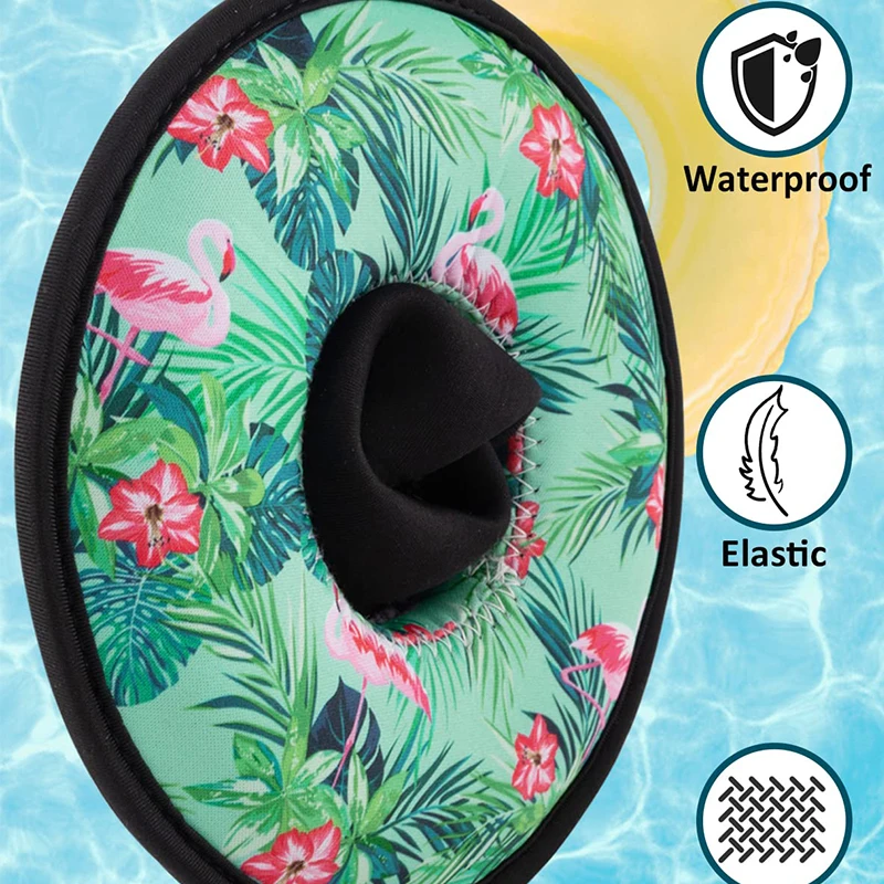 Cup holder float neoprene floating cup holder float insulated pool party beer coolers for pool can cooler champagnebeer soda