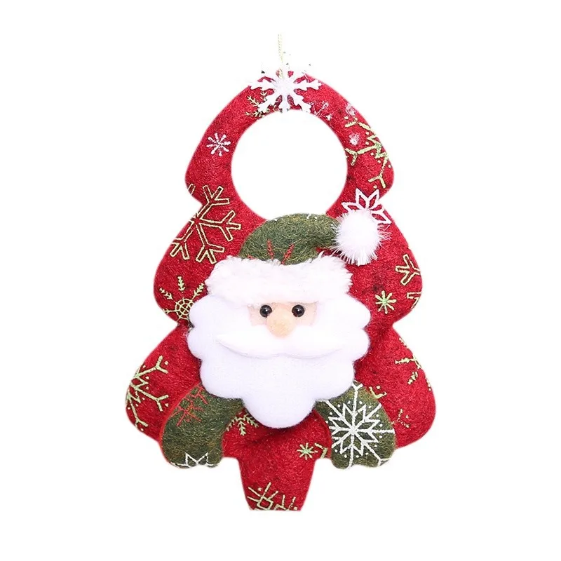 New Year Christmas Decorations Cotton Cloth Three-Dimensional Christmas Tree Santa Claus Pendant for Festive Home Decor