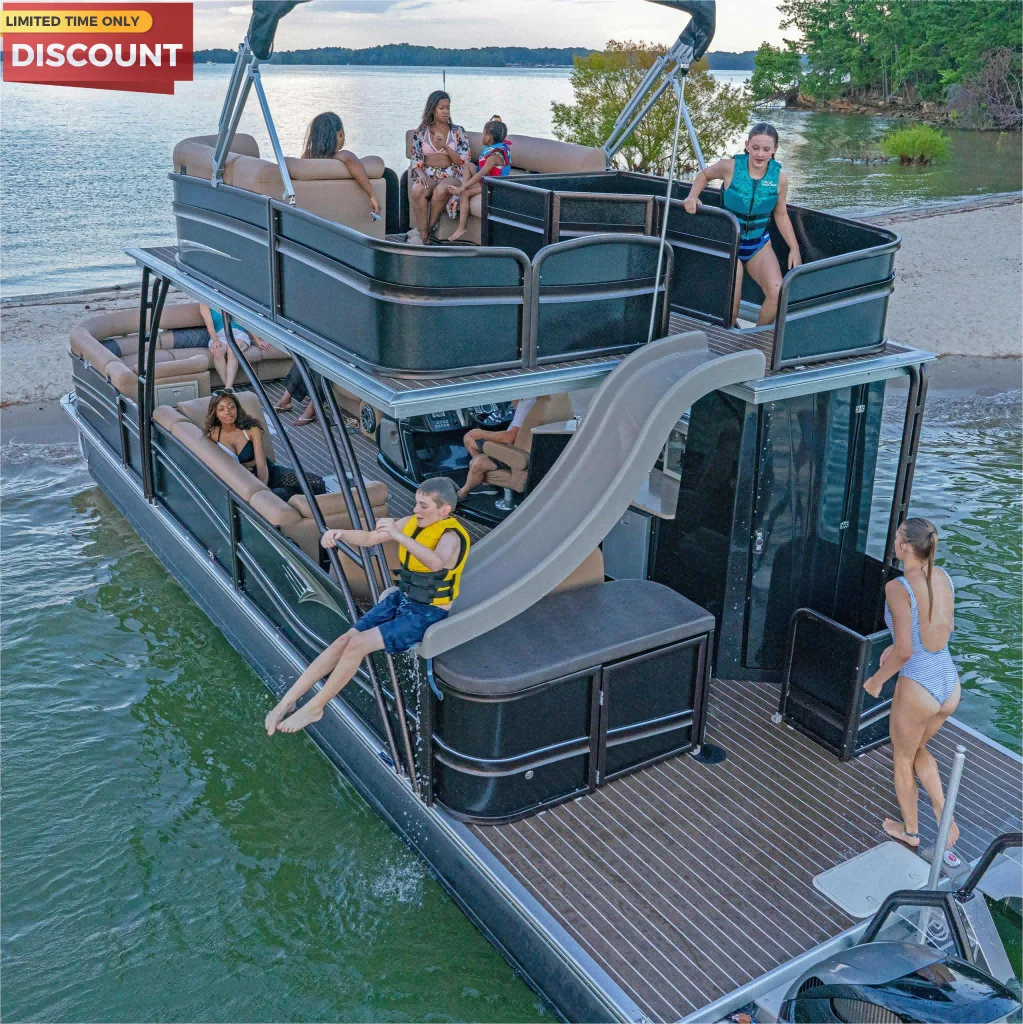 New 30ft Aluminum Double Decker Family Pontoon House Boat with Limited Time Discount  for Sale
