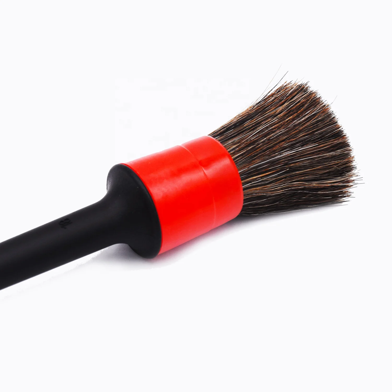 CIC High quality 5pcs set black red detailing brush cleaning auto tools with plastic handle
