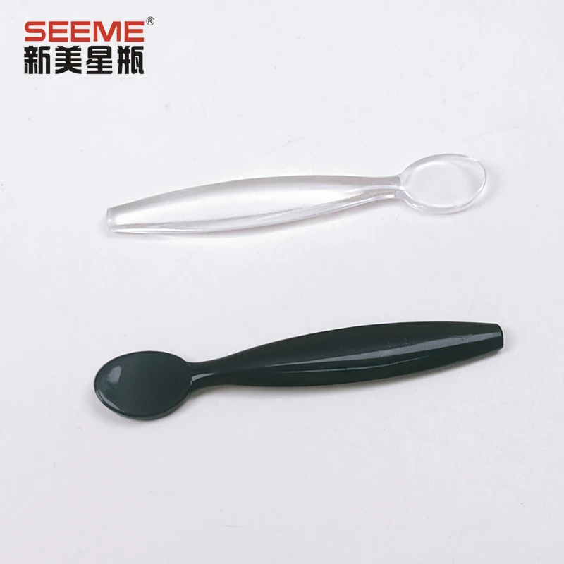 Mini cosmetic spatula scoop disposable white/cosmetic spatula/plastic spoon