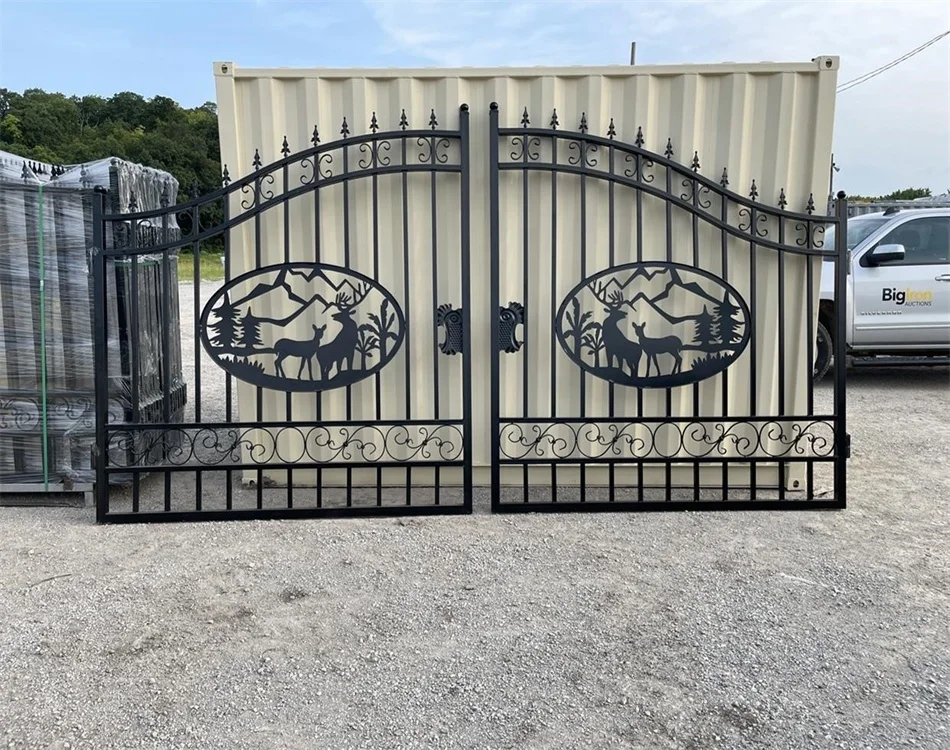 House Gate Designs and Garden Arch Arch Steel Doors Modern Customized Wrought Iron