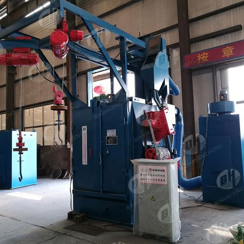 China Manufacturer Machinery For Steel Measuring Tape Q37 Rotary Hook Shot Blasting Machine