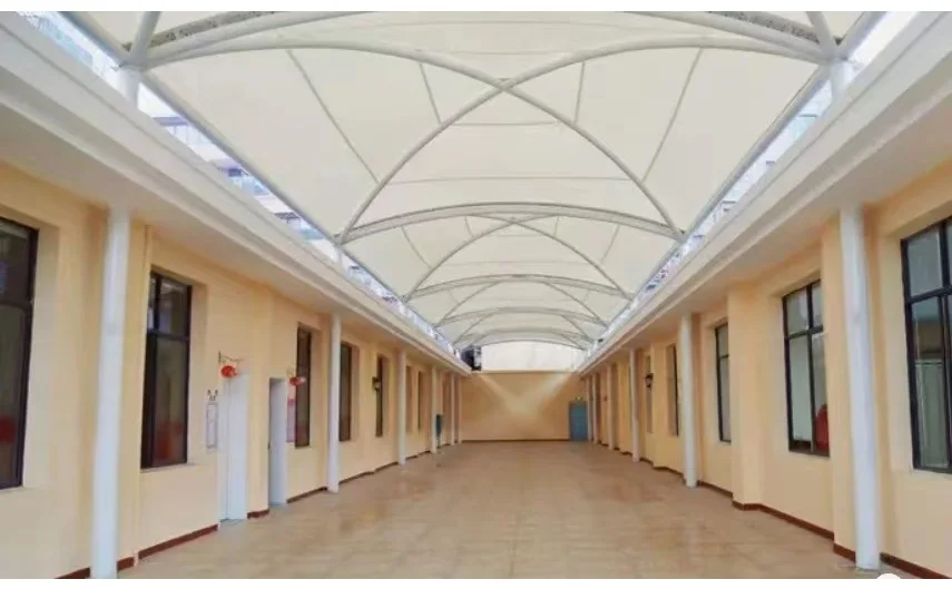 Airport outdoor embrane structure building PTFE PVC transparent tensile membrane canopy tipi tent for a hotel rooms